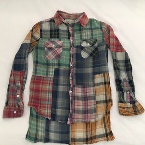 FREE PEOPLE plaid button down